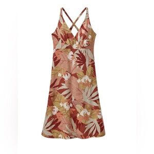 Patagonia Amber Dawn Dress Tropical Floral Organic Cotton Medium